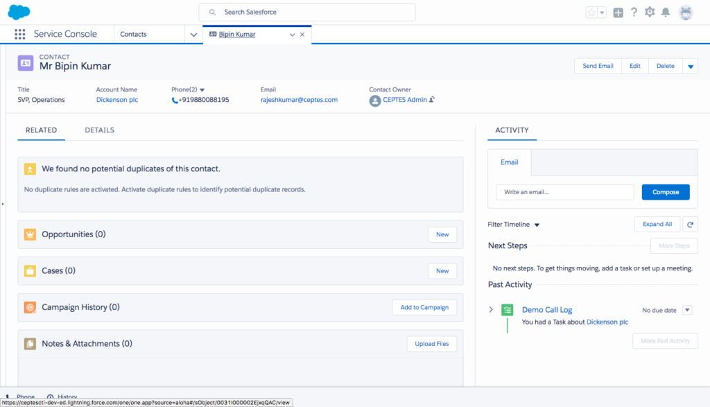 Computer Telephony Integration (CTI) with Salesforce