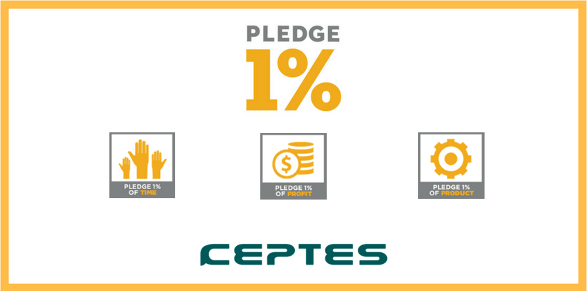 CEPTES Pledged 1% of its Profit, Product, and Time