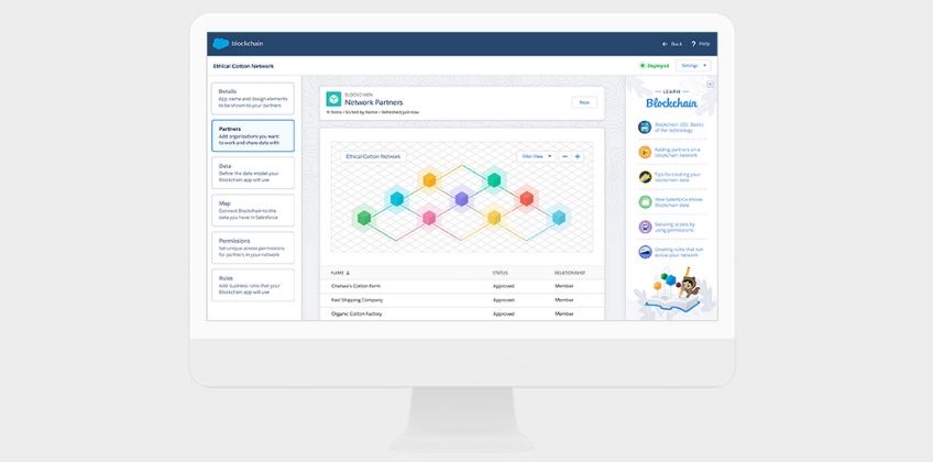 Salesforce introduced their first low-code blockchain platform for CRM