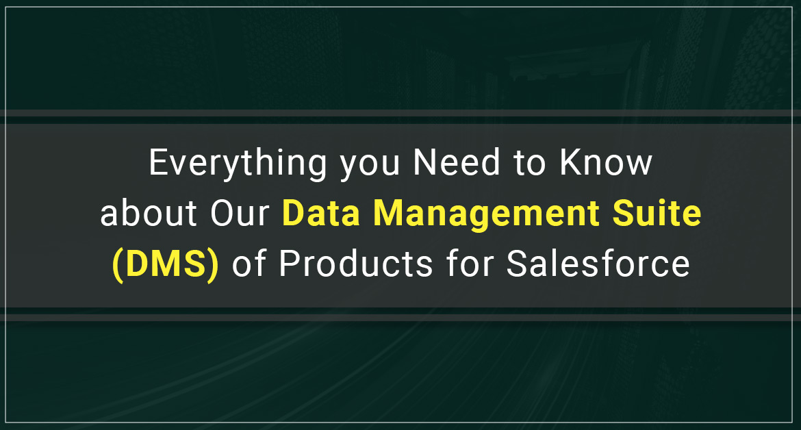 Everything you Need to Know about Our Data Management Suite (DMS) of Products for Salesforce